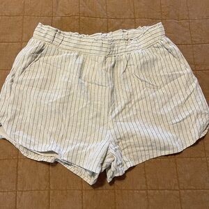 Skylar Rose linen blend striped shorts
